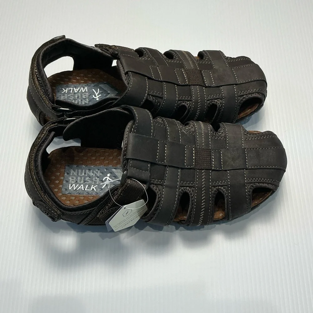 Nunn Bush Dark Brown Pandals Size 11